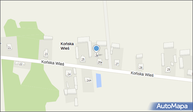 Końska Wieś, Końska Wieś, 26, mapa Końska Wieś