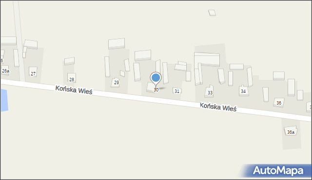 Końska Wieś, Końska Wieś, 30, mapa Końska Wieś