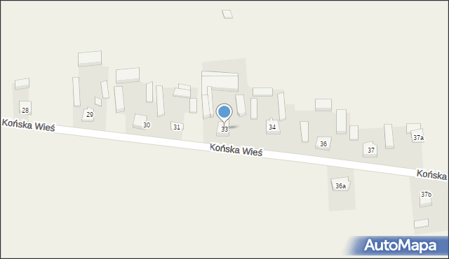 Końska Wieś, Końska Wieś, 33, mapa Końska Wieś