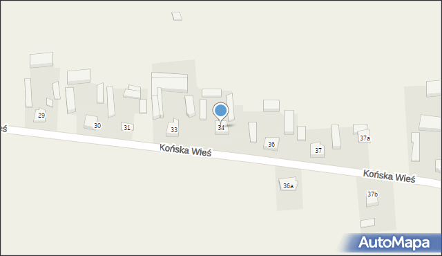 Końska Wieś, Końska Wieś, 34, mapa Końska Wieś