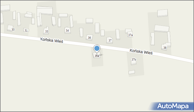 Końska Wieś, Końska Wieś, 36a, mapa Końska Wieś