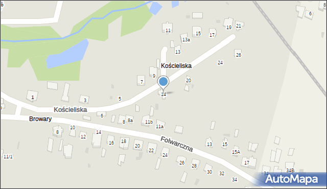 Końskie, Kościeliska, 14, mapa Końskie