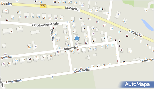 Końskowola, Kopernika Mikołaja, 14, mapa Końskowola