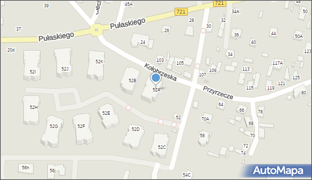 Konstancin-Jeziorna, Kołobrzeska, 52A, mapa Konstancin-Jeziorna