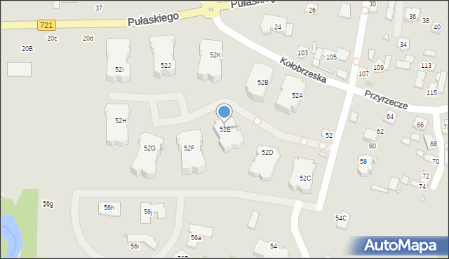 Konstancin-Jeziorna, Kołobrzeska, 52E, mapa Konstancin-Jeziorna