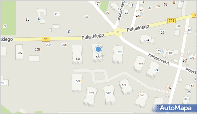 Konstancin-Jeziorna, Kołobrzeska, 52J, mapa Konstancin-Jeziorna