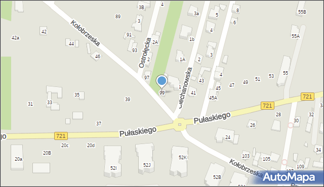 Konstancin-Jeziorna, Kołobrzeska, 99, mapa Konstancin-Jeziorna