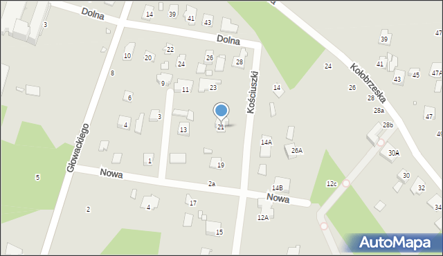 Konstancin-Jeziorna, Kościuszki Tadeusza, gen., 21, mapa Konstancin-Jeziorna