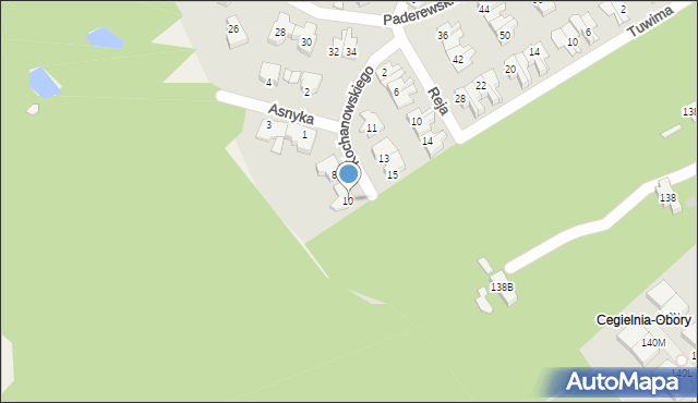Konstancin-Jeziorna, Kochanowskiego Jana, 10, mapa Konstancin-Jeziorna