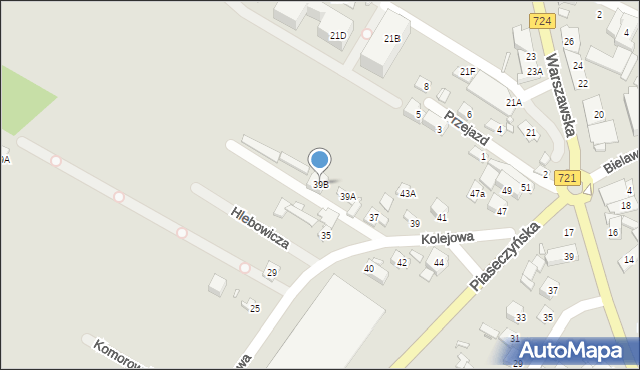 Konstancin-Jeziorna, Kolejowa, 39B, mapa Konstancin-Jeziorna