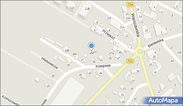 Konstancin-Jeziorna, Kolejowa, 43A, mapa Konstancin-Jeziorna