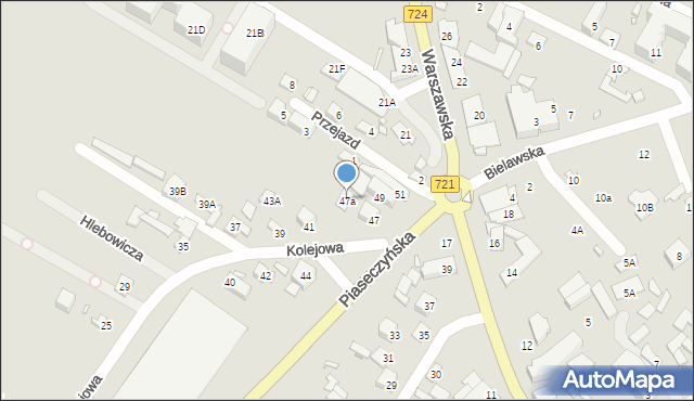 Konstancin-Jeziorna, Kolejowa, 47a, mapa Konstancin-Jeziorna