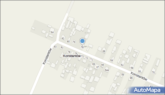 Konstantów, Konstantów, 74, mapa Konstantów