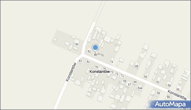 Konstantów, Konstantów, 80, mapa Konstantów