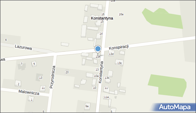 Konstantyna, Konstantyna, 13A, mapa Konstantyna