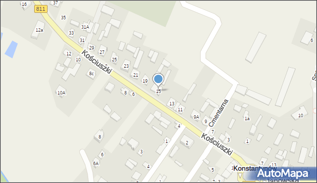 Konstantynów, Kościuszki Tadeusza, gen., 15, mapa Konstantynów