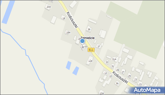 Konstantynów, Kościuszki Tadeusza, gen., 16, mapa Konstantynów