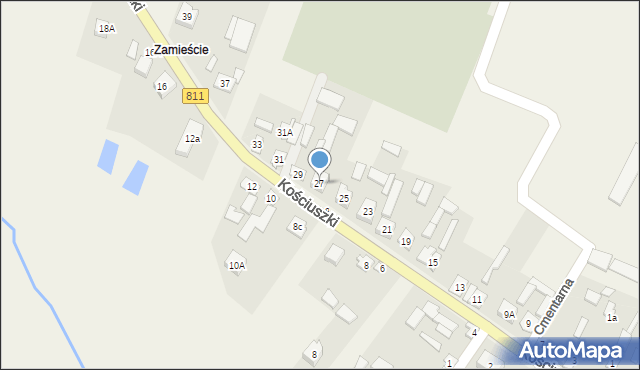 Konstantynów, Kościuszki Tadeusza, gen., 27, mapa Konstantynów