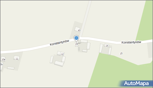 Konstantynów, Konstantynów, 13, mapa Konstantynów