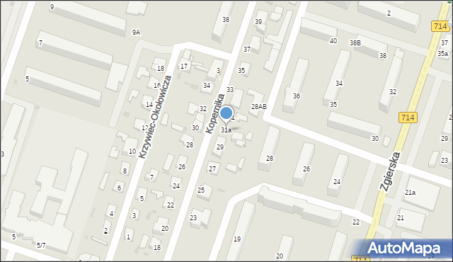 Konstantynów Łódzki, Kopernika Mikołaja, 31a, mapa Konstantynów Łódzki