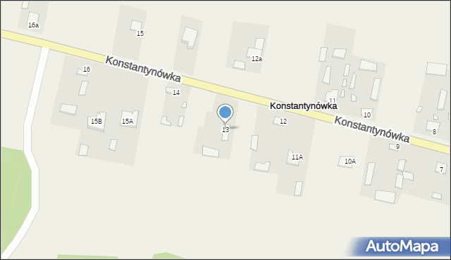 Konstantynówka, Konstantynówka, 13, mapa Konstantynówka