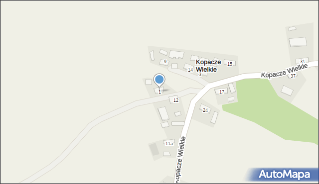 Kopacze Wielkie, Kopacze Wielkie, 1, mapa Kopacze Wielkie