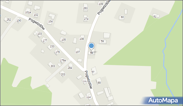 Kopaliny, Kopaliny, 58, mapa Kopaliny