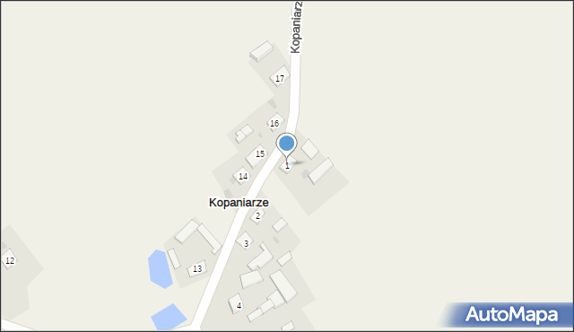 Kopaniarze, Kopaniarze, 1, mapa Kopaniarze