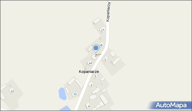 Kopaniarze, Kopaniarze, 15, mapa Kopaniarze