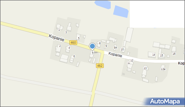 Kopanie, Kopanie, 7, mapa Kopanie