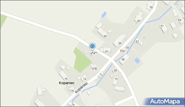 Kopaniec, Kopaniec, 67A, mapa Kopaniec