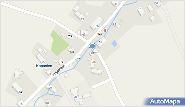 Kopaniec, Kopaniec, 69, mapa Kopaniec