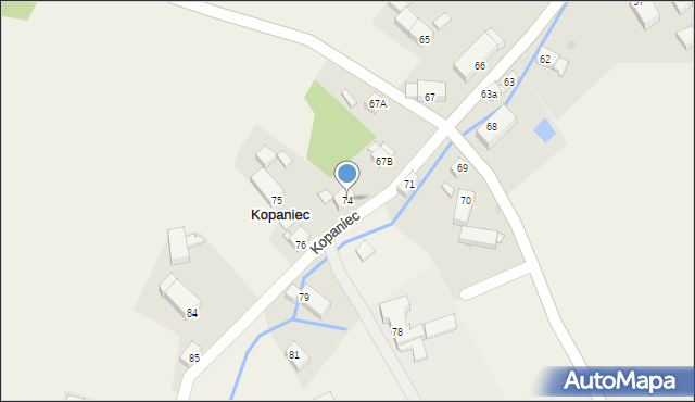 Kopaniec, Kopaniec, 74, mapa Kopaniec