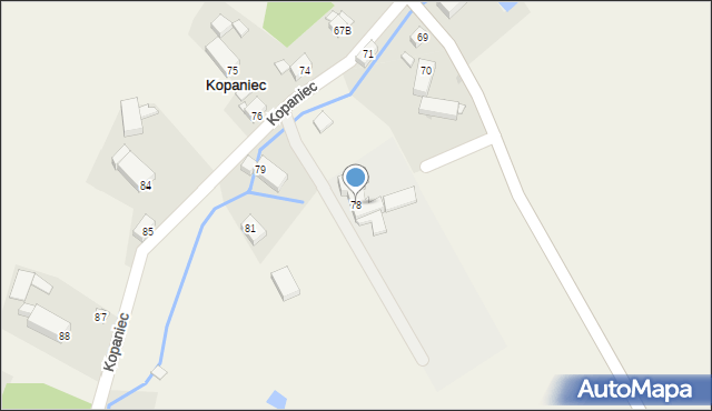 Kopaniec, Kopaniec, 78, mapa Kopaniec