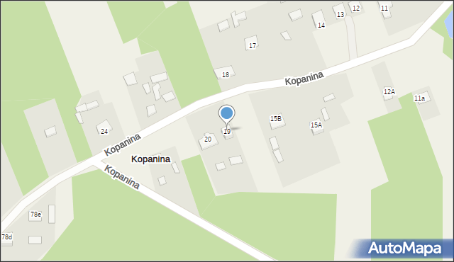 Kopanina, Kopanina, 19, mapa Kopanina