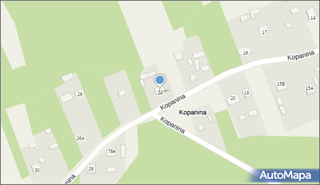 Kopanina, Kopanina, 24, mapa Kopanina