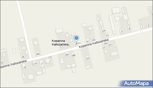 Kopanina Kaliszańska, Kopanina Kaliszańska, 15, mapa Kopanina Kaliszańska