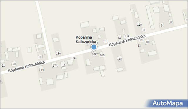 Kopanina Kaliszańska, Kopanina Kaliszańska, 16A, mapa Kopanina Kaliszańska