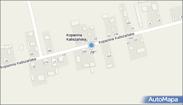 Kopanina Kaliszańska, Kopanina Kaliszańska, 16B, mapa Kopanina Kaliszańska