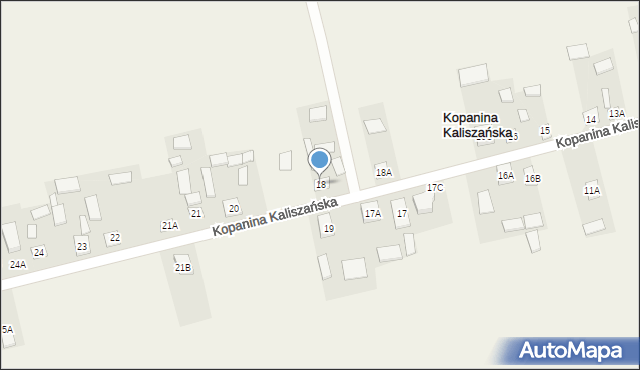 Kopanina Kaliszańska, Kopanina Kaliszańska, 18, mapa Kopanina Kaliszańska