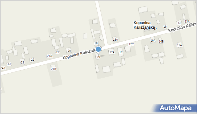 Kopanina Kaliszańska, Kopanina Kaliszańska, 19, mapa Kopanina Kaliszańska