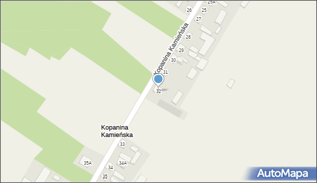 Kopanina Kamieńska, Kopanina Kamieńska, 32, mapa Kopanina Kamieńska