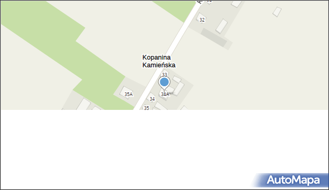 Kopanina Kamieńska, Kopanina Kamieńska, 34A, mapa Kopanina Kamieńska