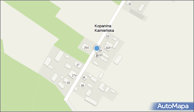 Kopanina Kamieńska, Kopanina Kamieńska, 35, mapa Kopanina Kamieńska