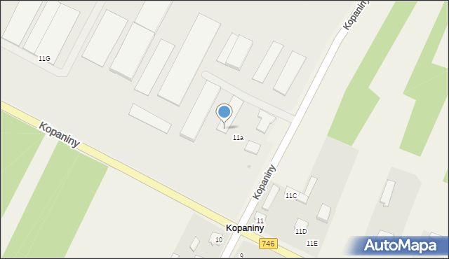 Kopaniny, Kopaniny, 11b, mapa Kopaniny