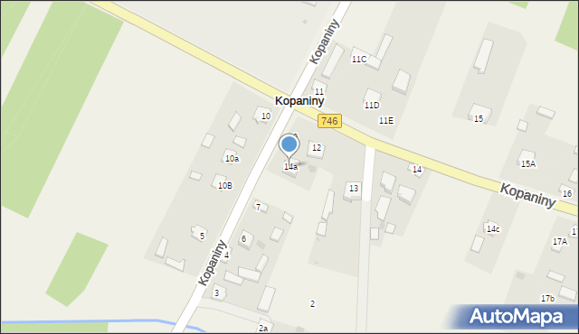 Kopaniny, Kopaniny, 14a, mapa Kopaniny