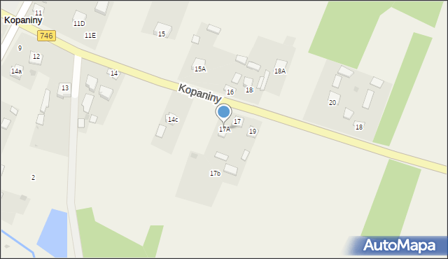 Kopaniny, Kopaniny, 17A, mapa Kopaniny