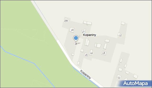 Kopaniny, Kopaniny, 16, mapa Kopaniny