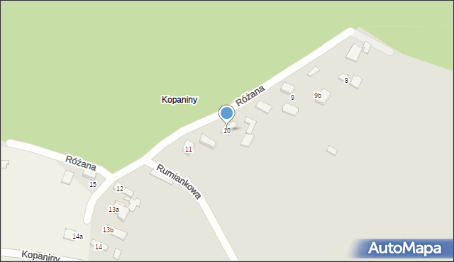 Kopaniny, Kopaniny, 10, mapa Kopaniny