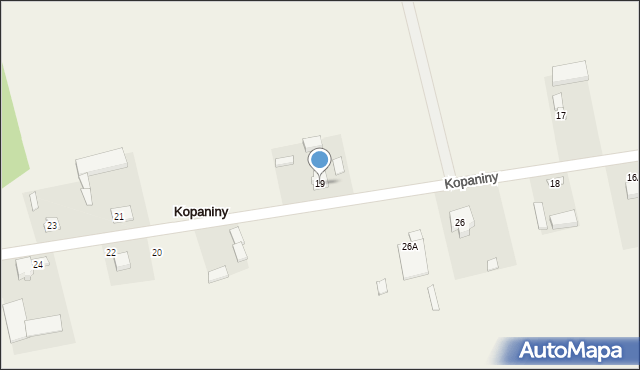 Kopaniny, Kopaniny, 19, mapa Kopaniny
